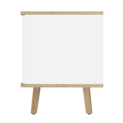 Bestar - Procyon 56W Tv Stand For 55 Inch Tv in Modern Oak &Amp; Uv White - 121200-000125 veiw 3