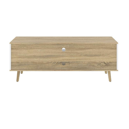 Bestar - Procyon 56W Tv Stand For 55 Inch Tv in Modern Oak &Amp; Uv White - 121200-000125 veiw 4