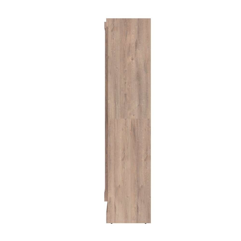 Bestar - Pur 136W Queen Murphy Bed with 2 Storage Units (137W) in Rustic Brown - 26885-000009 veiw 4