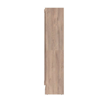 Bestar - Pur 136W Queen Murphy Bed with 2 Storage Units (137W) in Rustic Brown - 26885-000009 veiw 4