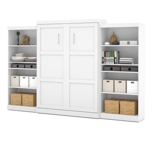 Bestar - Pur 136W Queen Murphy Bed with 2 Storage Units (137W) in White - 26885-17 veiw 1