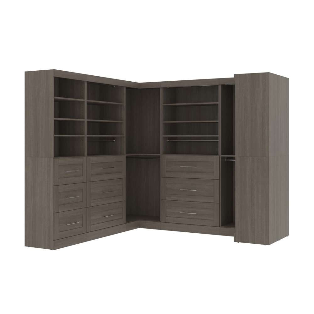 Bestar - Pur 161W Walk-In Closet Organizer Set in Bark Grey - 26858-47 veiw 1