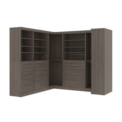 Bestar - Pur 161W Walk-In Closet Organizer Set in Bark Grey - 26858-47 veiw 1