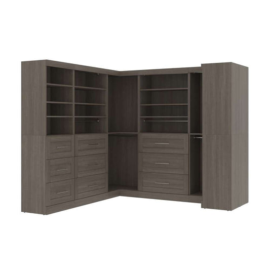 Bestar - Pur 161W Walk-In Closet Organizer Set in Bark Grey - 26858-47 veiw 1