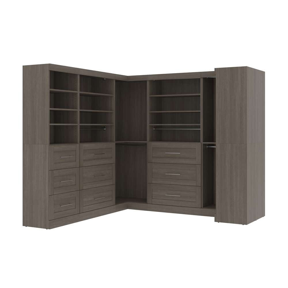 Bestar - Pur 161W Walk-In Closet Organizer Set in Bark Grey - 26858-47 veiw 2