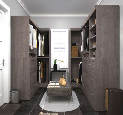 Bestar - Pur 161W Walk-In Closet Organizer Set in Bark Grey - 26858-47 veiw 4