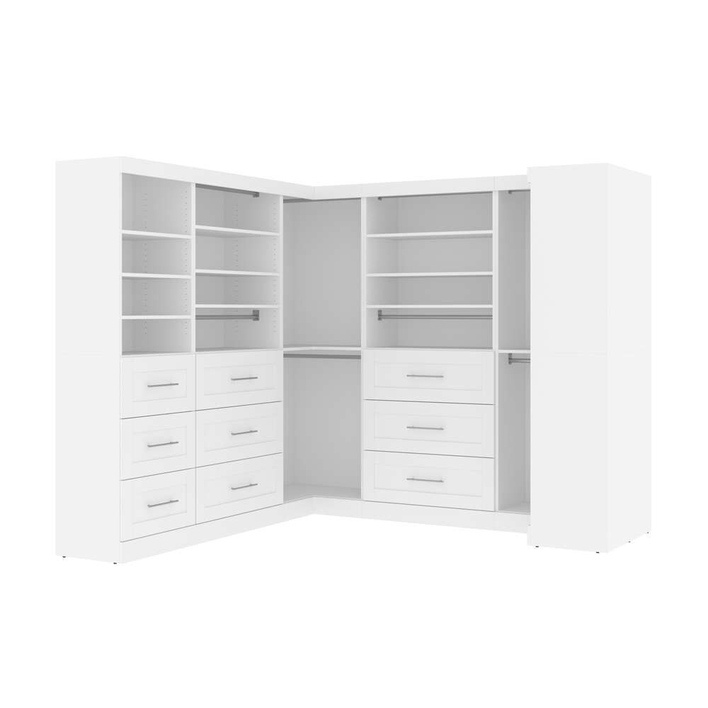 Bestar - Pur 161W Walk-In Closet Organizer Set in White - 26858-17 veiw 2