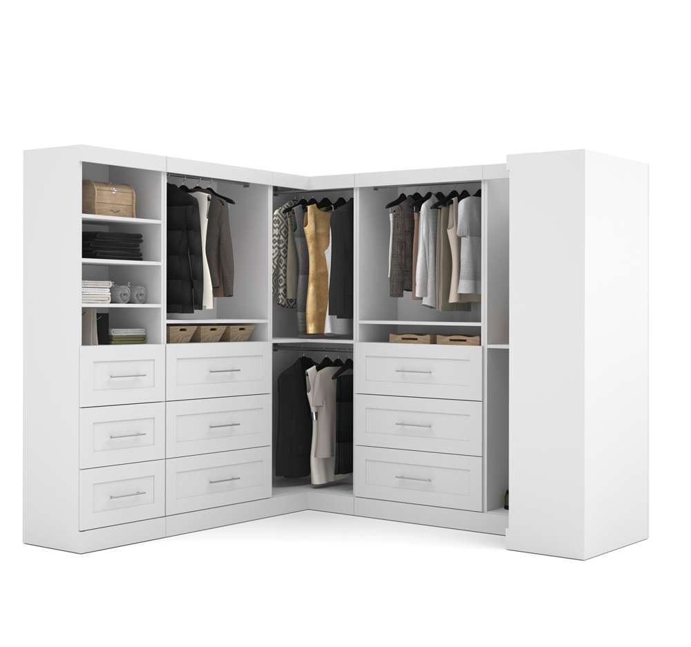 Bestar - Pur 161W Walk-In Closet Organizer Set in White - 26858-17 veiw 3