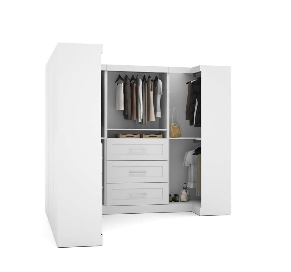 Bestar - Pur 161W Walk-In Closet Organizer Set in White - 26858-17 veiw 6