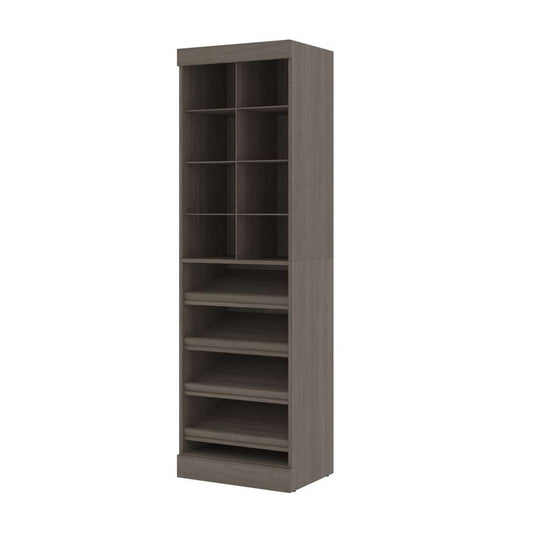Bestar - Pur 25W Closet Organizer in Bark Grey - 26164-47 veiw 1