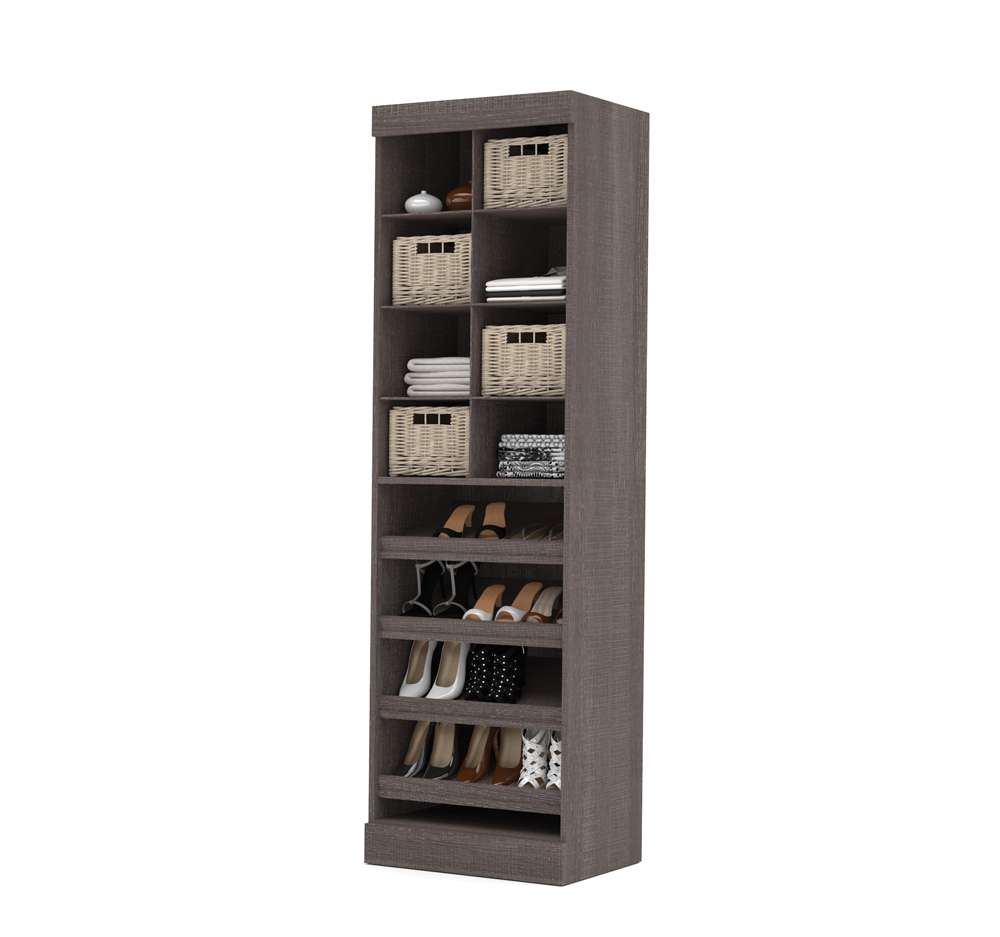 Bestar - Pur 25W Closet Organizer in Bark Grey - 26164-47 veiw 3
