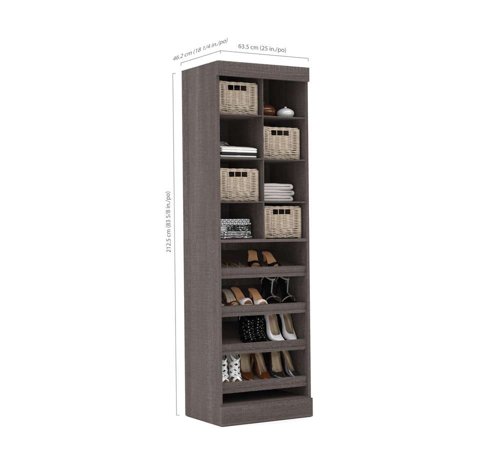Bestar - Pur 25W Closet Organizer in Bark Grey - 26164-47 veiw 5