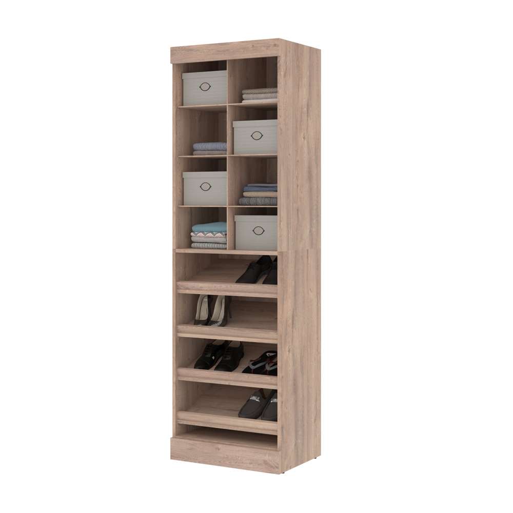 Bestar - Pur 25W Closet Organizer in Rustic Brown - 26164-000009 veiw 2