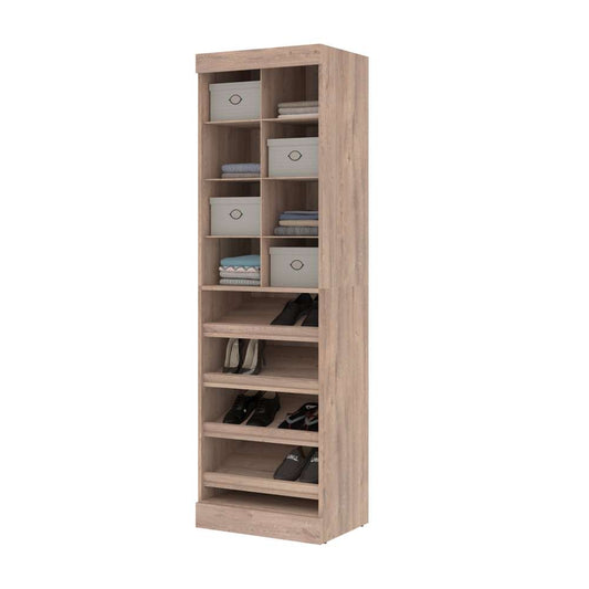 Bestar - Pur 25W Closet Organizer in Rustic Brown - 26164-000009 veiw 2
