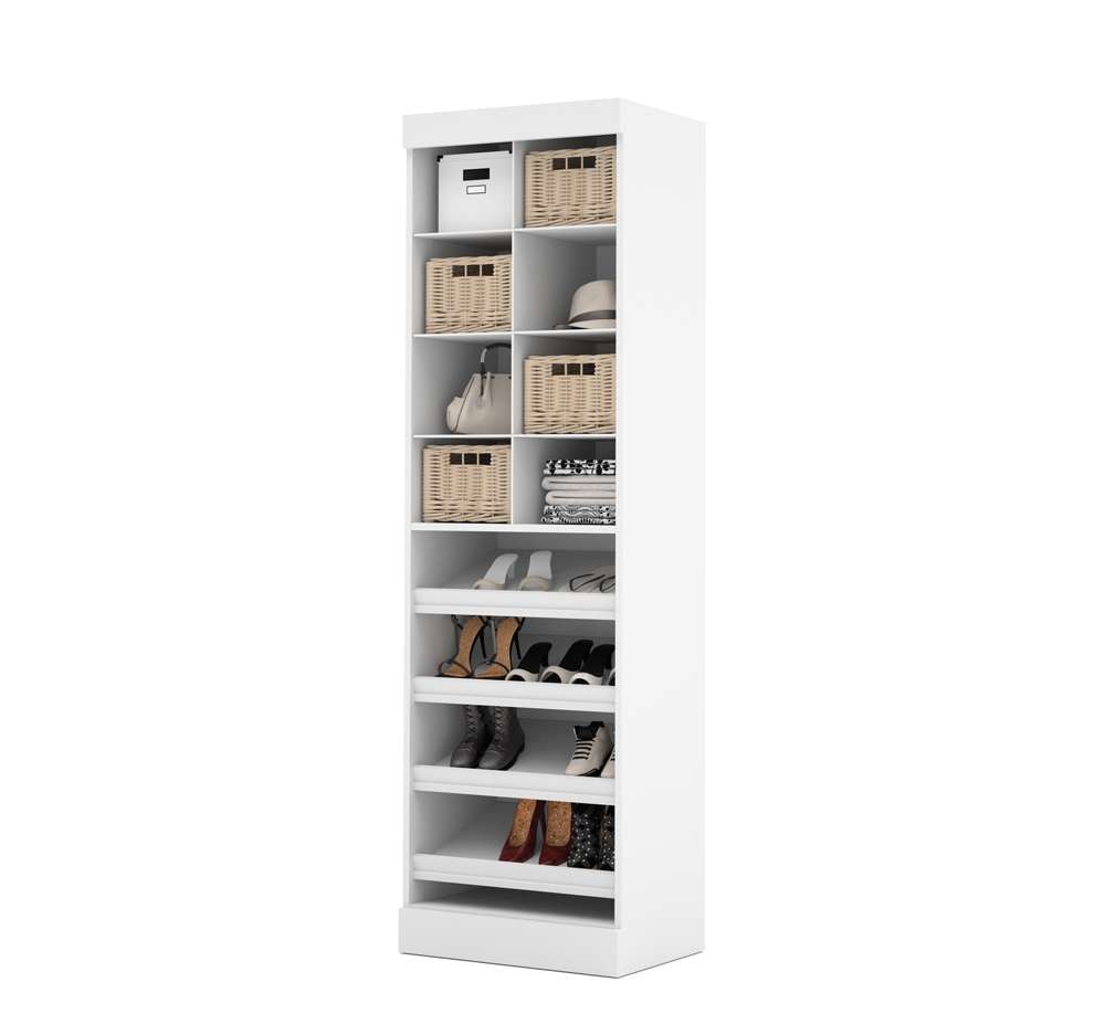 Bestar - Pur 25W Closet Organizer in White - 26164-17 veiw 3