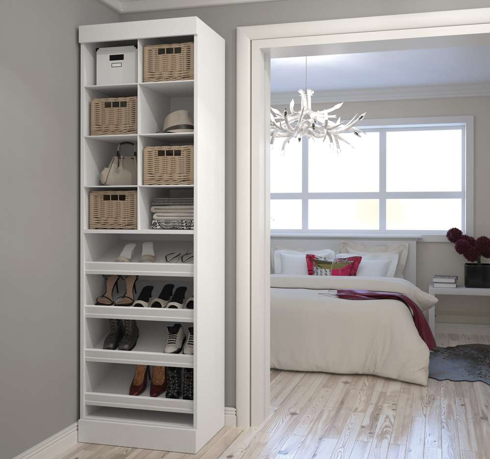 Bestar - Pur 25W Closet Organizer in White - 26164-17 veiw 4