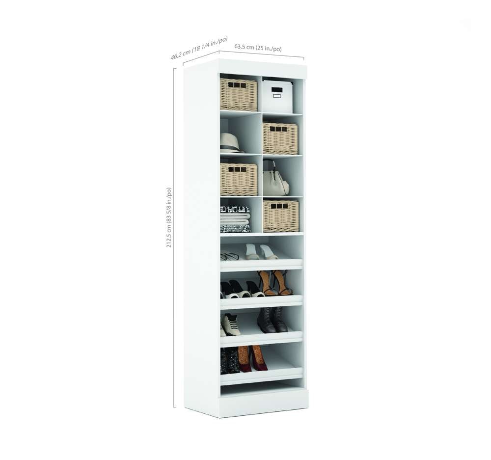 Bestar - Pur 25W Closet Organizer in White - 26164-17 veiw 5