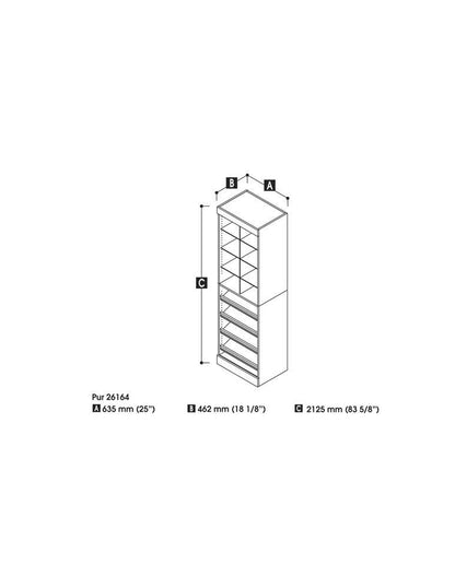 Bestar - Pur 25W Closet Organizer in White - 26164-17 veiw 6