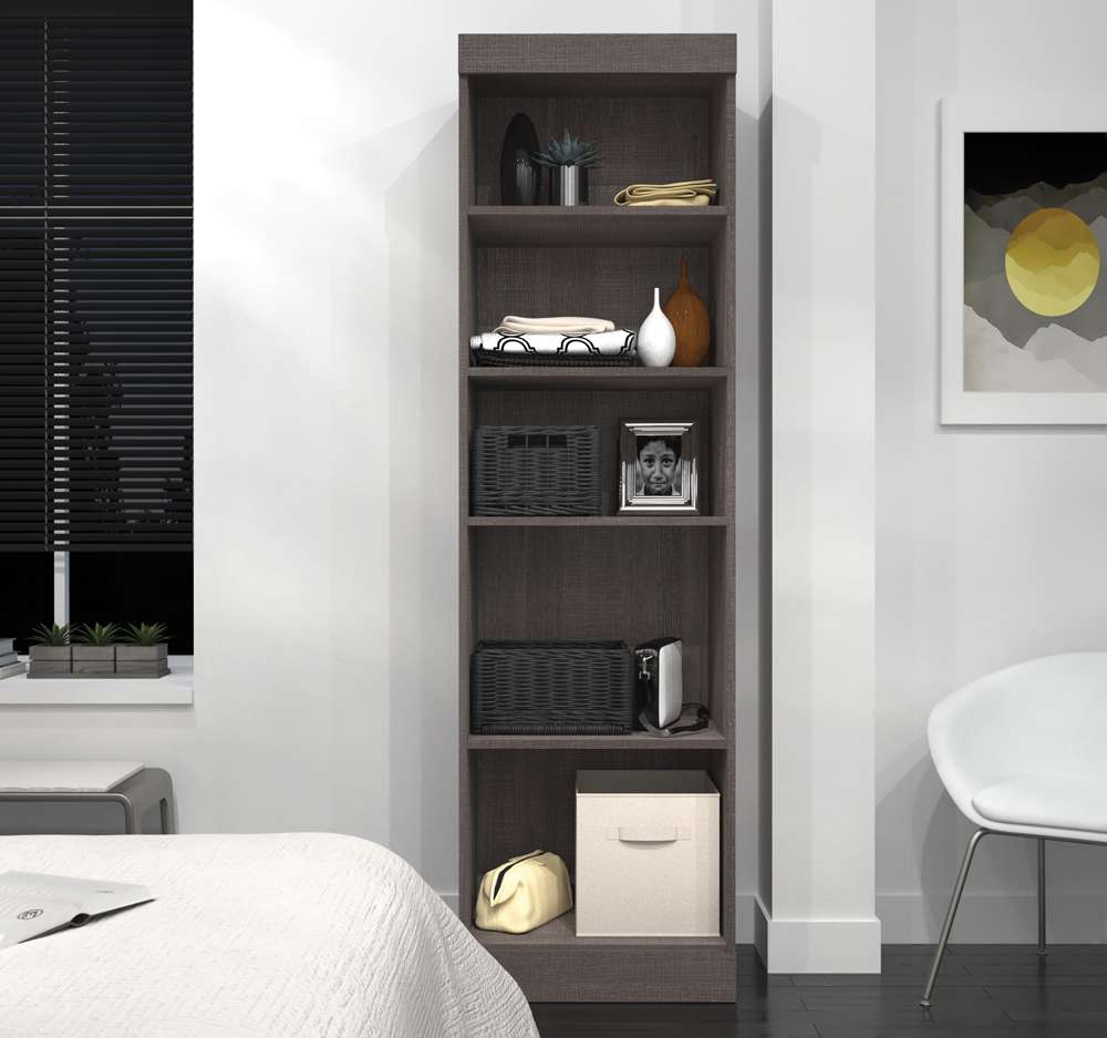 Bestar - Pur 25W Shelving Unit in Bark Grey - 26162-47 veiw 4