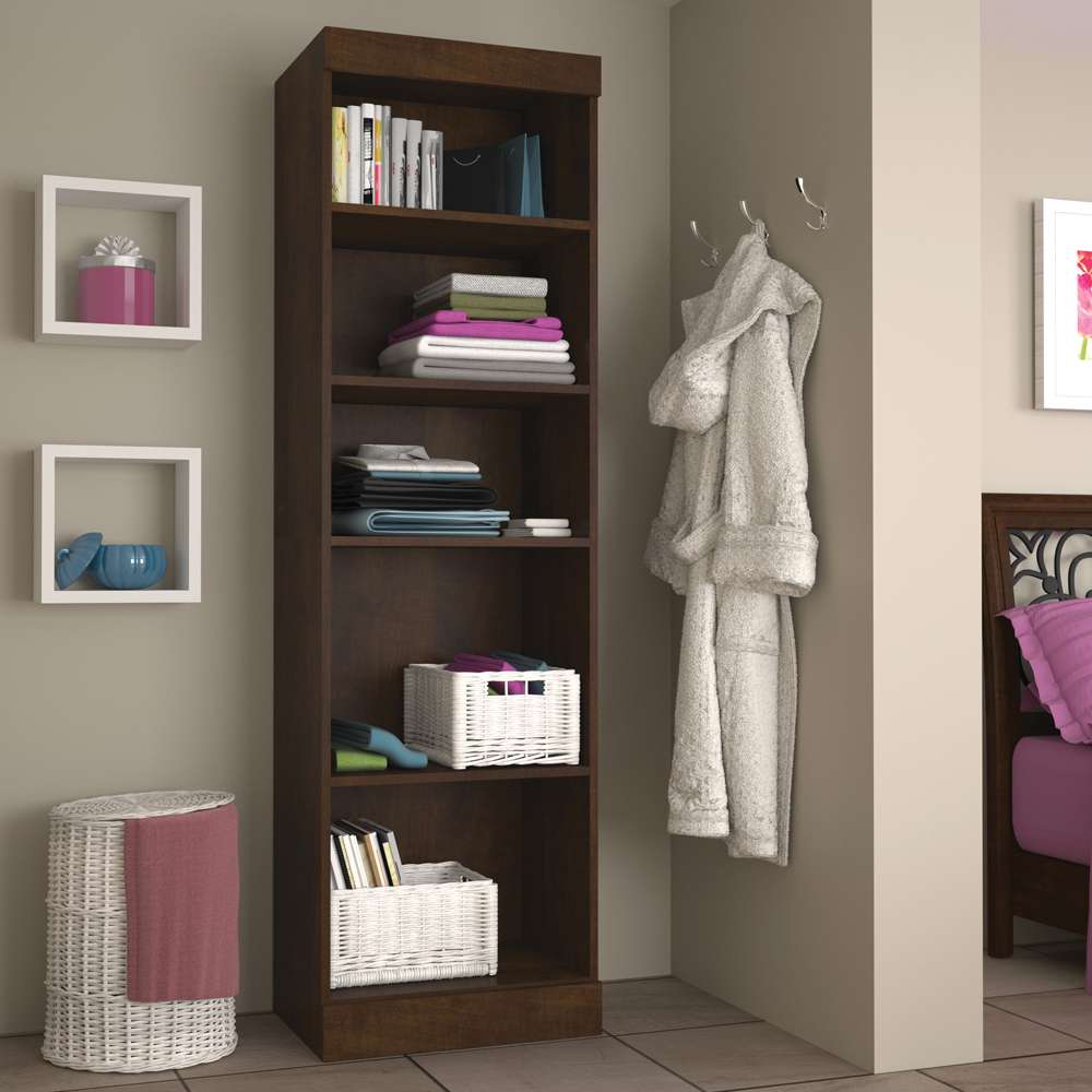 Bestar - Pur 25W Shelving Unit in Chocolate - 26162-69 veiw 2