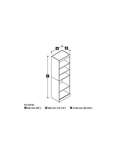 Bestar - Pur 25W Shelving Unit in Chocolate - 26162-69 veiw 3
