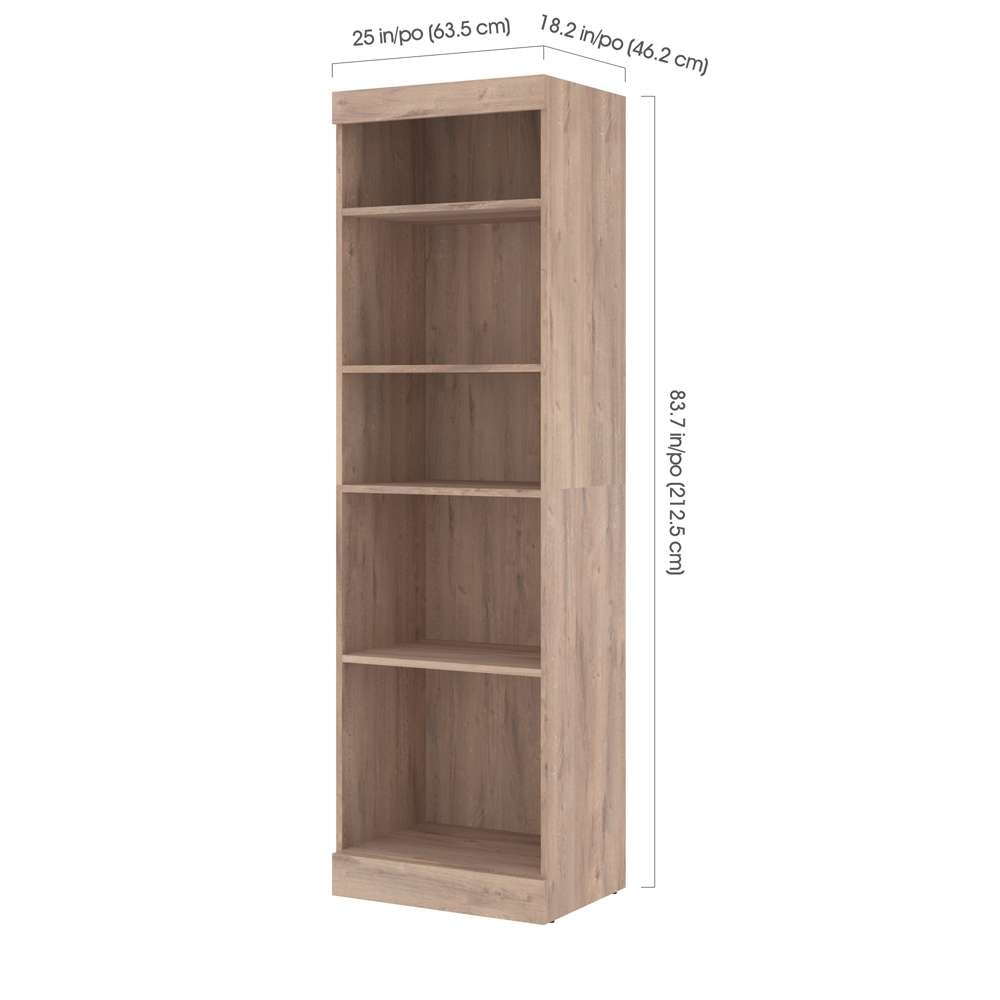 Bestar - Pur 25W Shelving Unit in Rustic Brown - 26162-000009 veiw 3