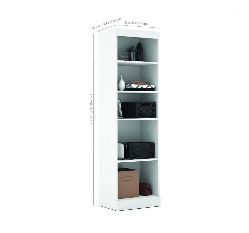 Bestar - Pur 25W Shelving Unit in White - 26162-17 veiw 5