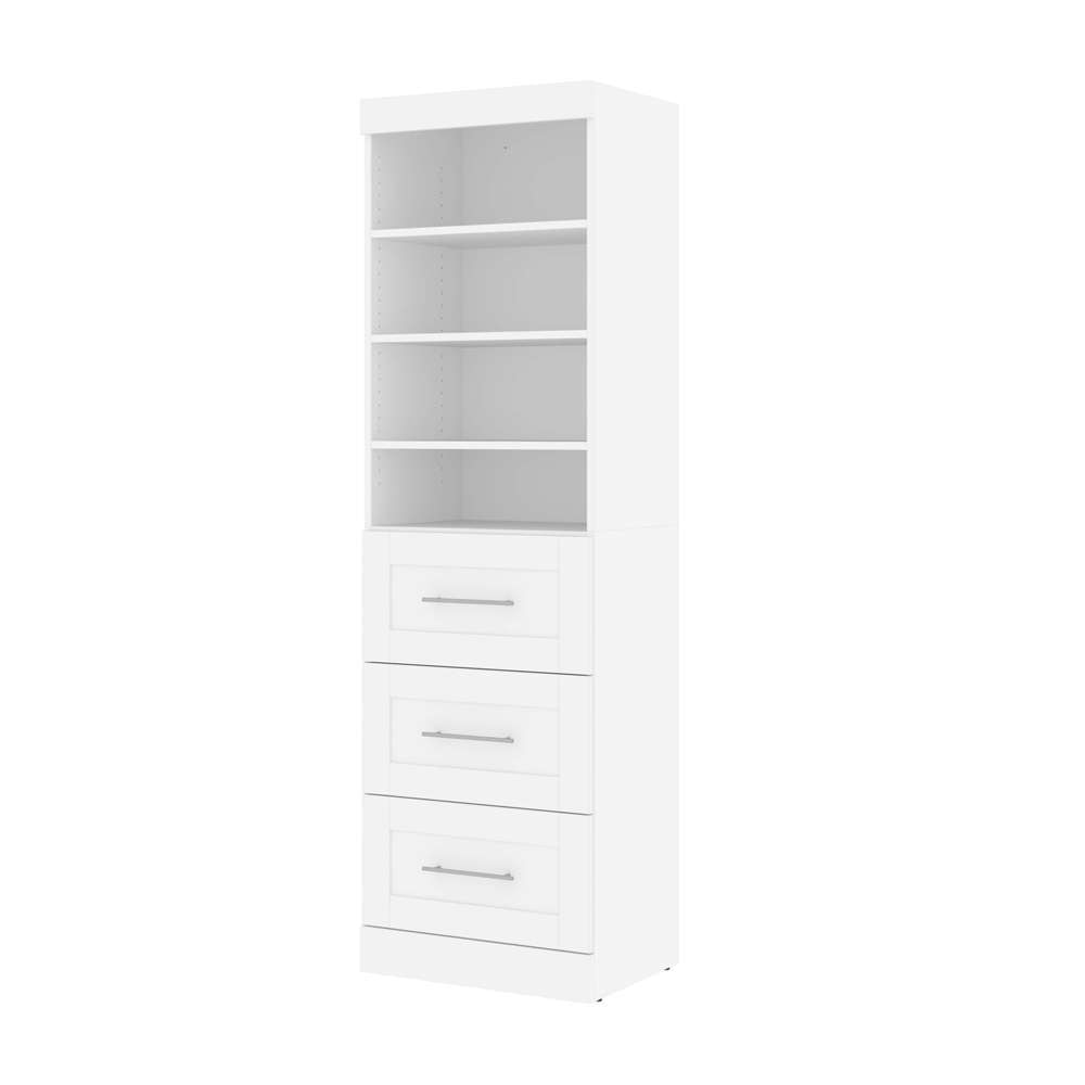 Bestar - Pur 25W Storage Unit with 3 Drawers in White - 26871-17 veiw 1
