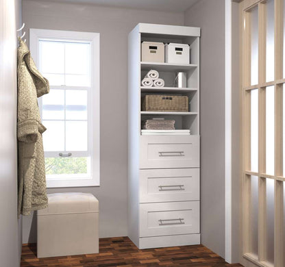 Bestar - Pur 25W Storage Unit with 3 Drawers in White - 26871-17 veiw 4