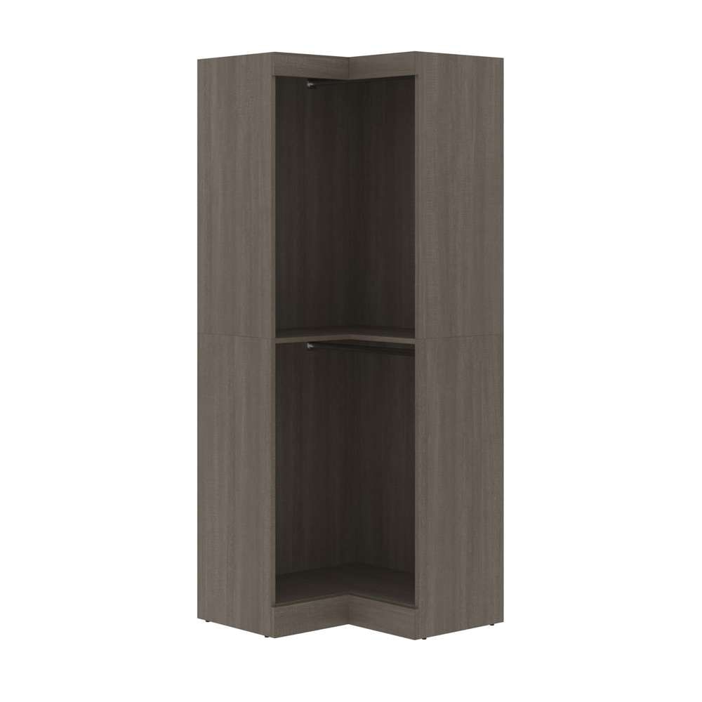 Bestar - Pur 33W Corner Closet Organizer in Bark Grey - 26165-47 veiw 1