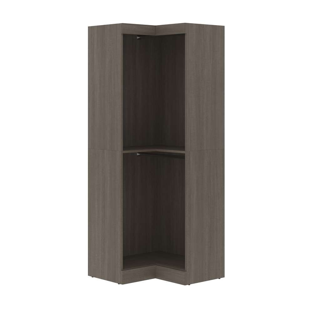 Bestar - Pur 33W Corner Closet Organizer in Bark Grey - 26165-47 veiw 2