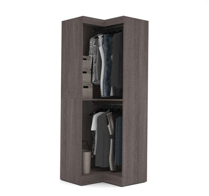 Bestar - Pur 33W Corner Closet Organizer in Bark Grey - 26165-47 veiw 3