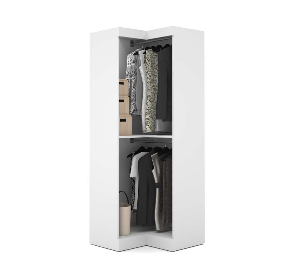 Bestar - Pur 33W Corner Closet Organizer in White - 26165-17 veiw 3