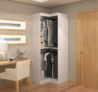 Bestar - Pur 33W Corner Closet Organizer in White - 26165-17 veiw 4