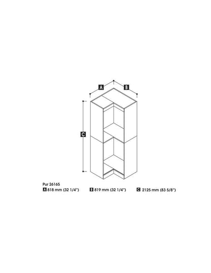 Bestar - Pur 33W Corner Closet Organizer in White - 26165-17 veiw 6