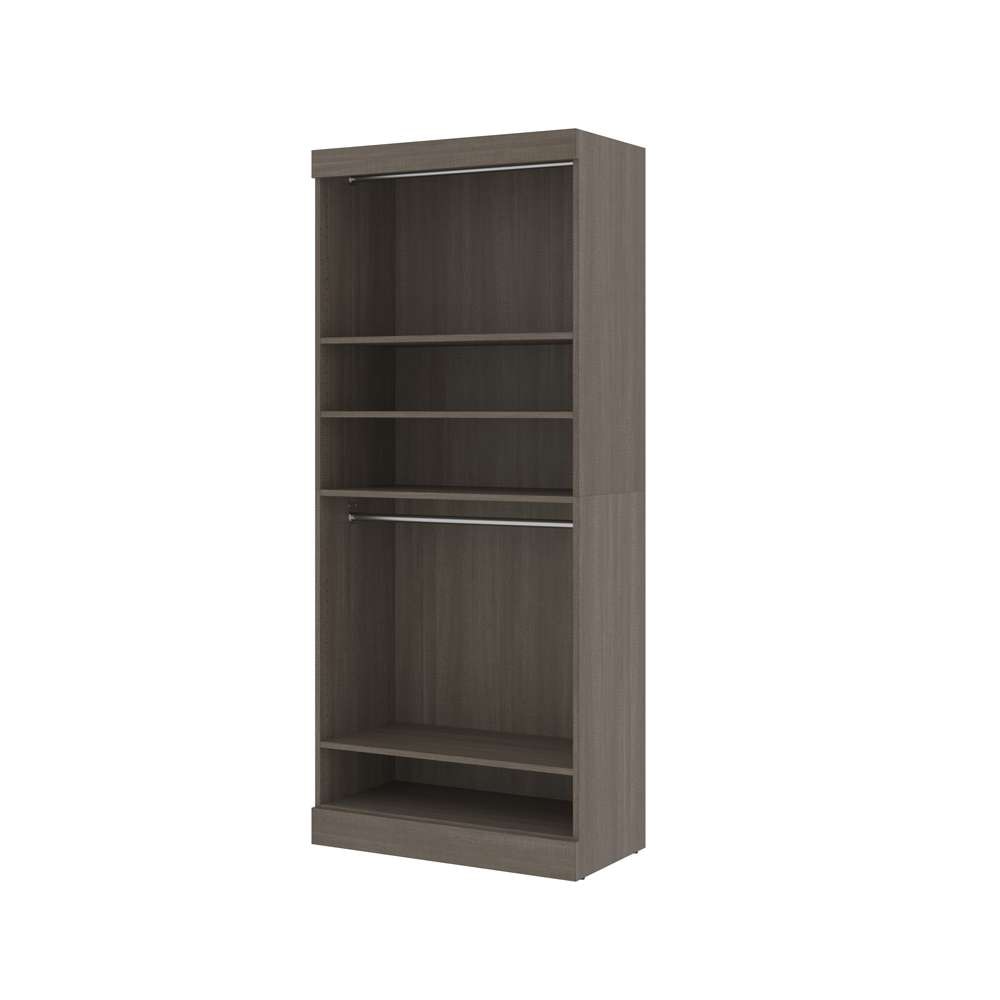 Bestar - Pur 36W Closet Organizer in Bark Grey - 26160-47 veiw 2