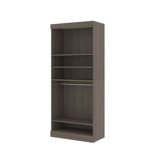 Bestar - Pur 36W Closet Organizer in Bark Grey - 26160-47 veiw 2