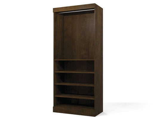 Bestar - Pur 36W Closet Organizer in Chocolate - 26160-69 veiw 1