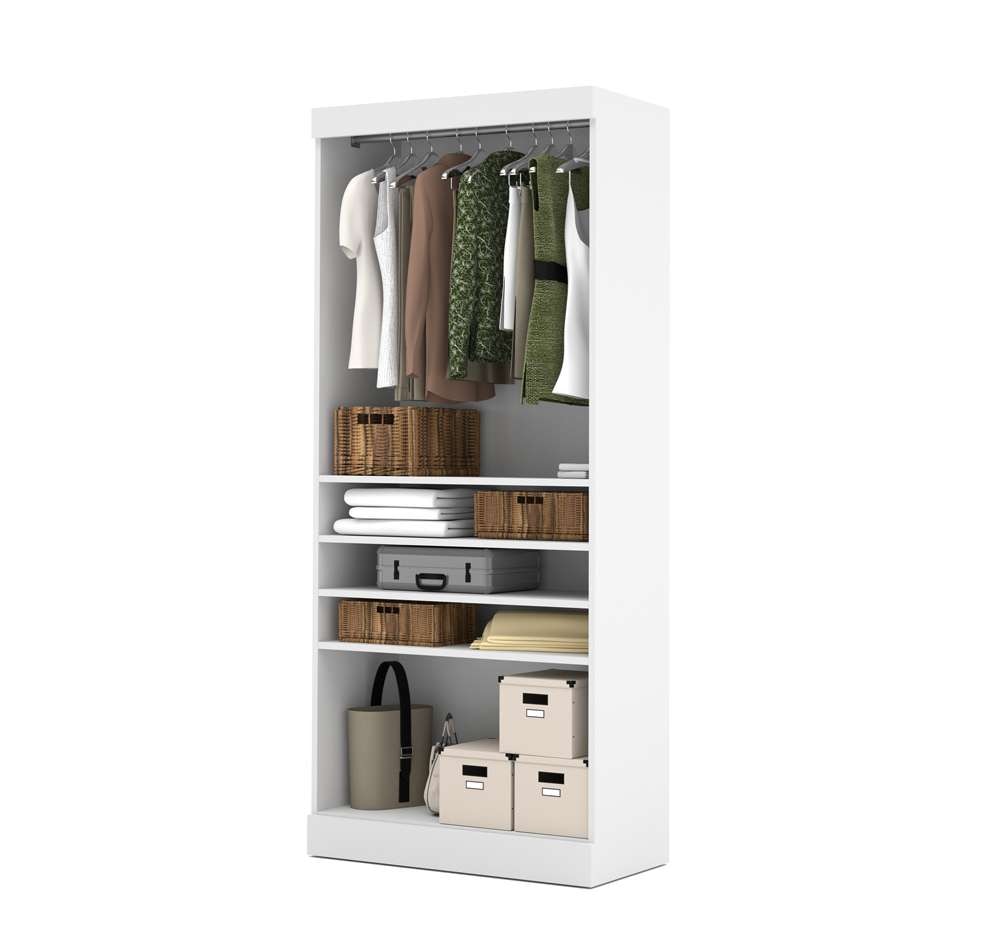 Bestar - Pur 36W Closet Organizer in White - 26160-17 veiw 3
