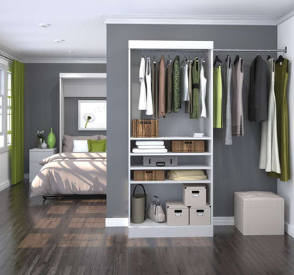 Bestar - Pur 36W Closet Organizer in White - 26160-17 veiw 4