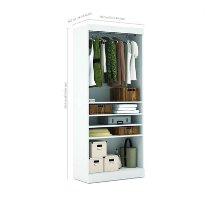 Bestar - Pur 36W Closet Organizer in White - 26160-17 veiw 5