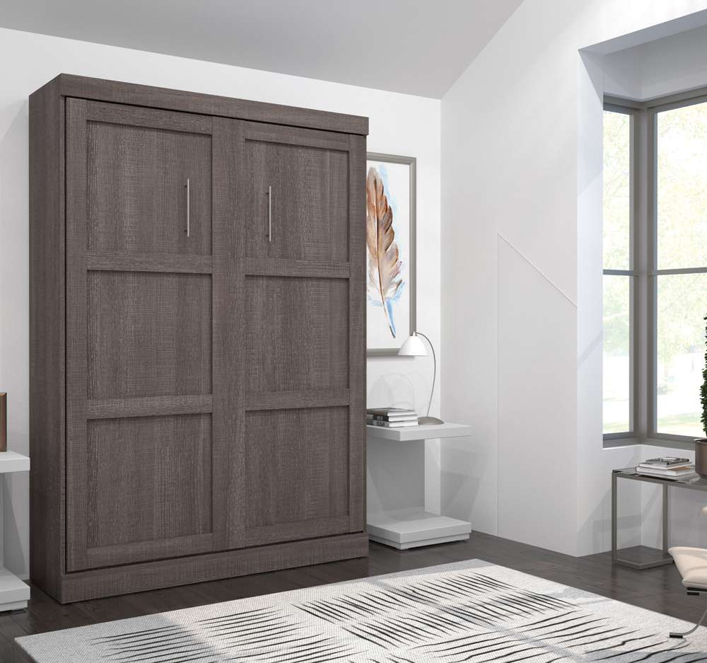 Bestar - Pur 59W Full Murphy Bed in Bark Grey - 26183-47 veiw 4