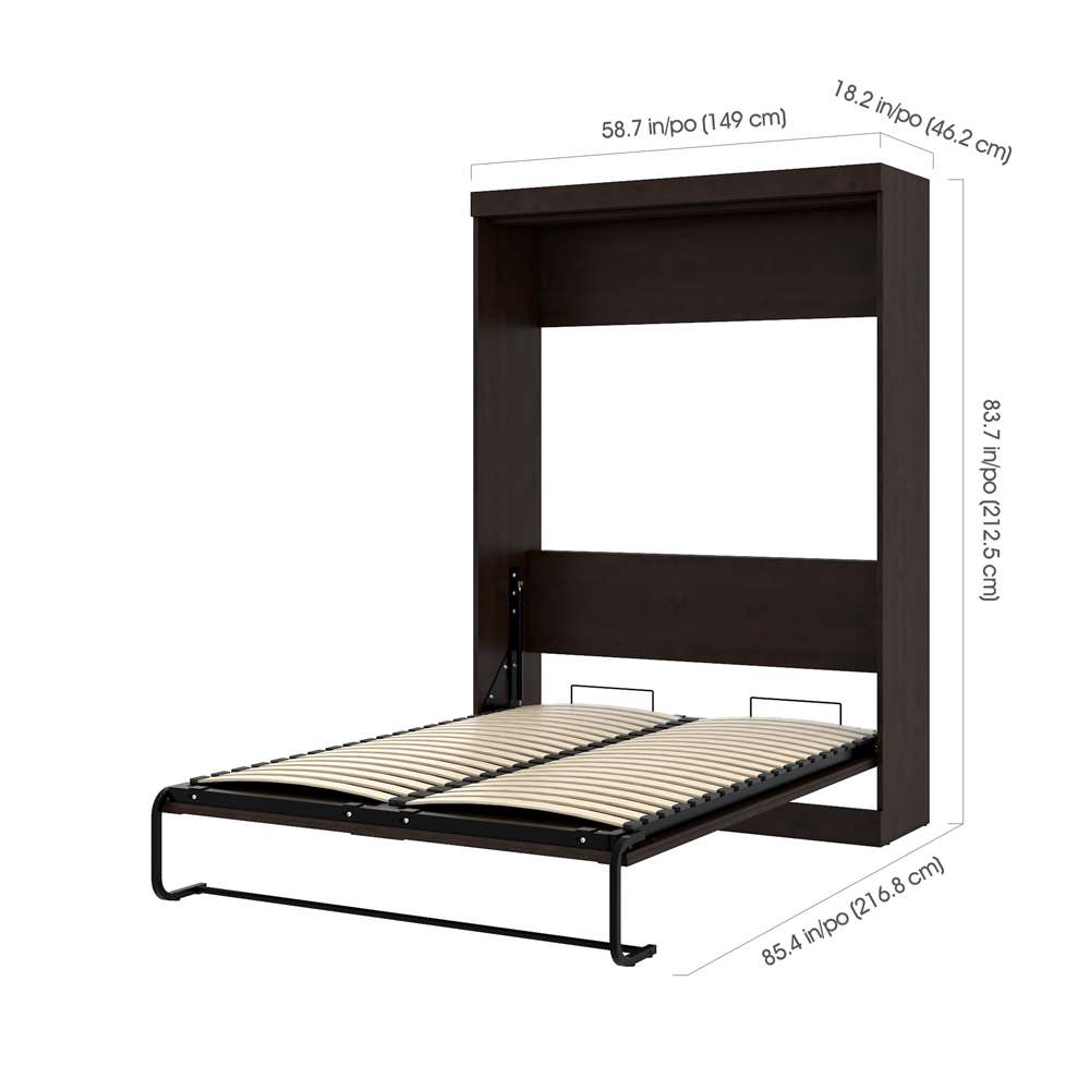 Bestar - Pur 59W Full Murphy Bed in Chocolate - 26183-69 veiw 3