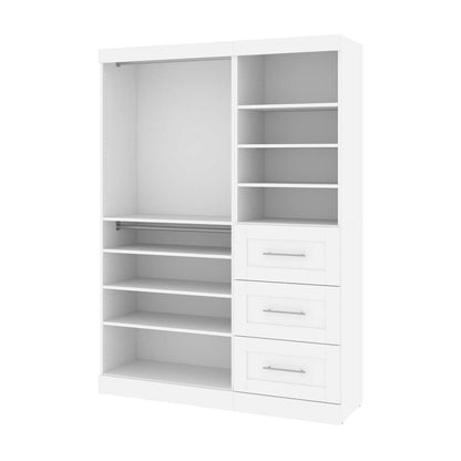 Bestar - Pur 61W Closet Organizer in White - 26870-17 veiw 2