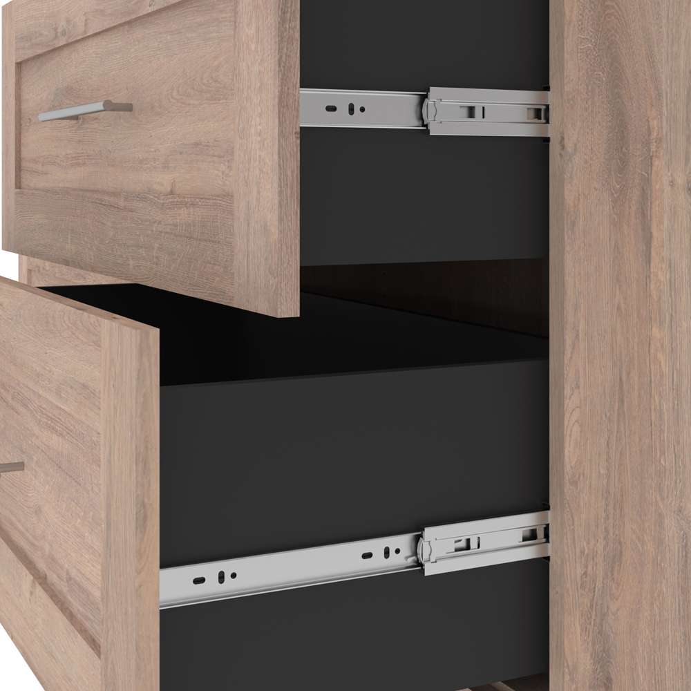 Bestar - Pur 72W Closet Organizer with Drawers in Rustic Brown - 26856-000009 veiw 7
