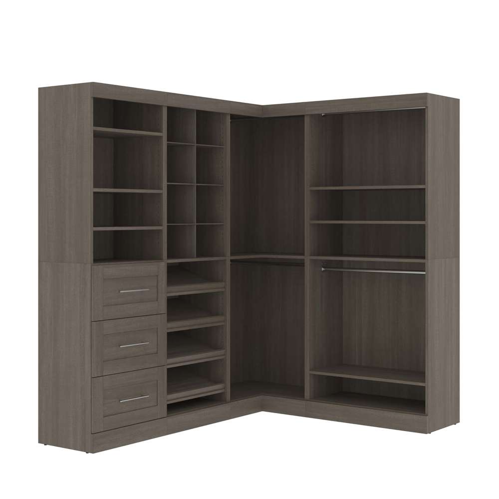 Bestar - Pur 83W Walk-In Closet Organizer in Bark Grey - 26854-47 veiw 1