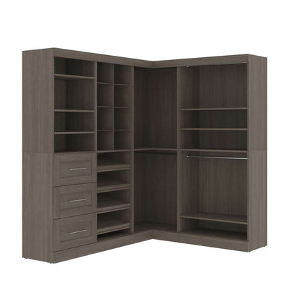 Bestar - Pur 83W Walk-In Closet Organizer in Bark Grey - 26854-47 veiw 1