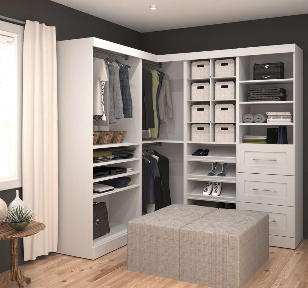 Bestar - Pur 83W Walk-In Closet Organizer in White - 26854-17 veiw 4