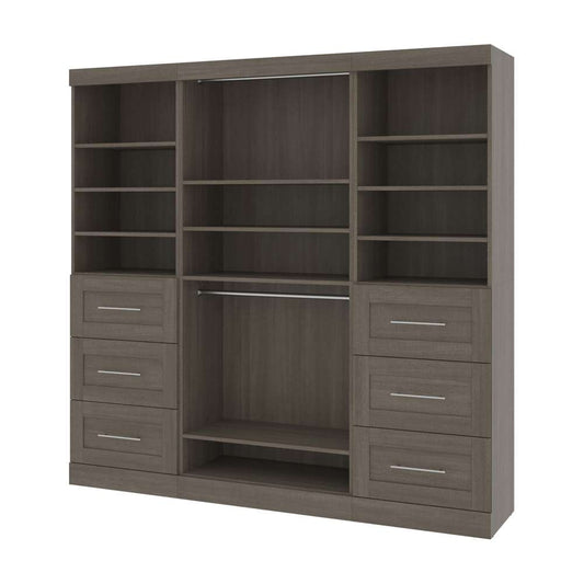 Bestar - Pur 86in Closet Organizer in Bark Grey - 26857-47 veiw 1