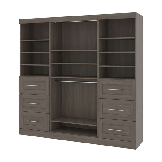 Bestar - Pur 86in Closet Organizer in Bark Grey - 26857-47 veiw 2